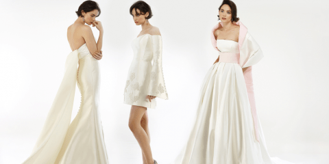 Čisté, klasické a dokonalé, to jsou svatební šaty z kolekce Steven Birnbaum zimu 2020