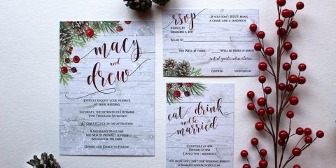 16 jedinečných nápadů na zasněné zimní svatební pozvánky