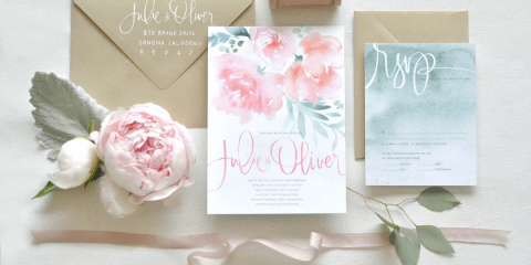 20 nejkrásnějších svatebních oznámení s motivem květin