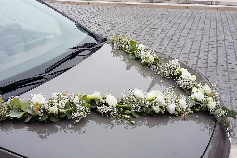 Výzdoba auta pro nevěstu