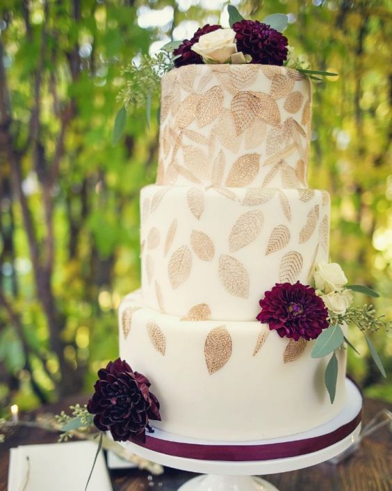 Svatební dort na podzim