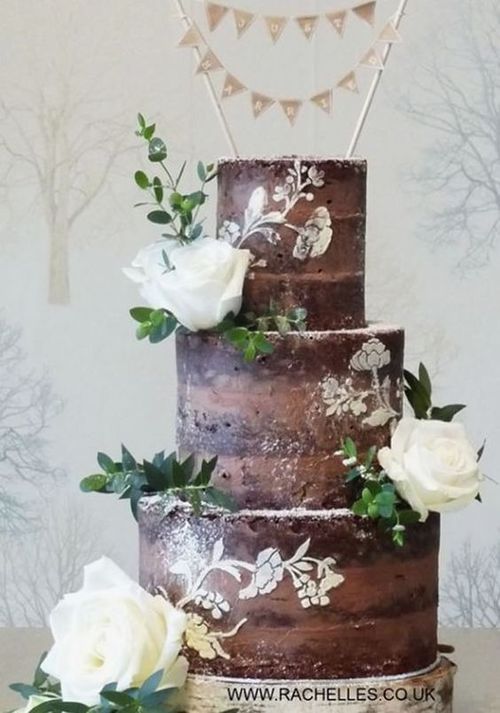 Nahý svatební dort