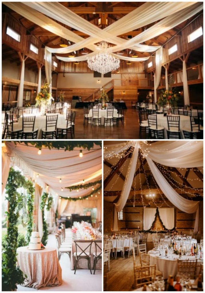 Výzdoba stropu na svatbě