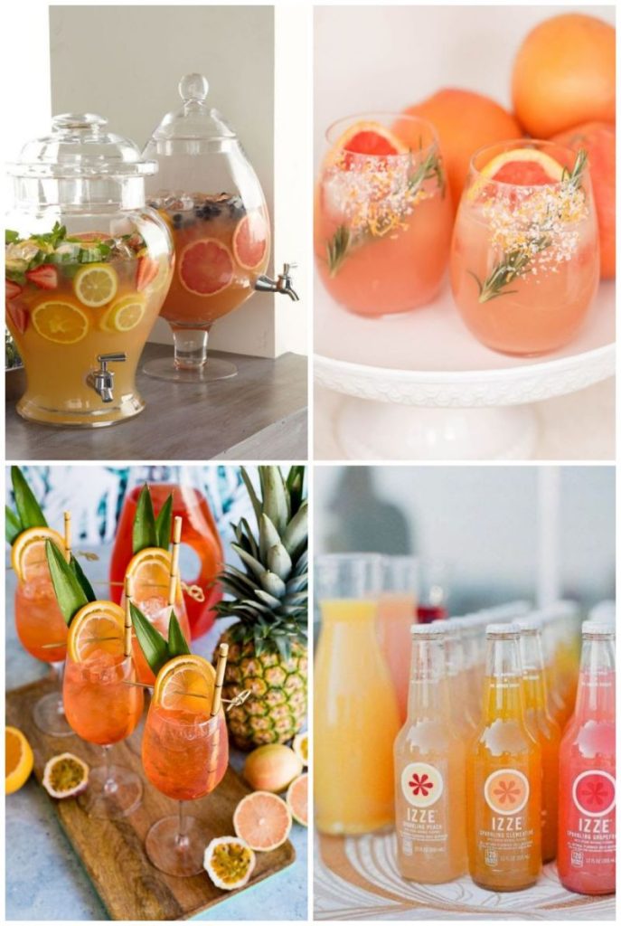 Oranžové svatební drinky