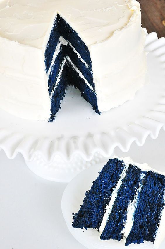 Svatební dort Blue Velvet