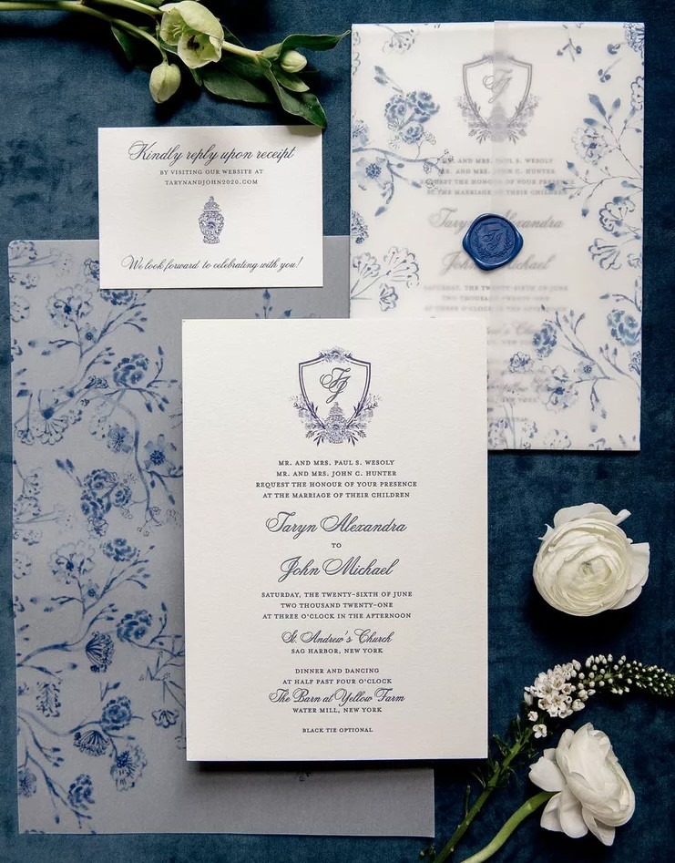 Svatební pozvánky, Marseillská modrá je svatební barvou roku 2024 